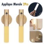 Pack 2 applique murale magnétique à détecteur de mouvement avec batterie rechargeable – طقم مصباحين بمستشعر حركة