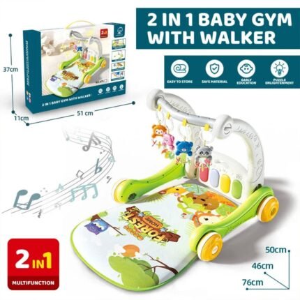 Tapis de marche 2 en 1 pour enfants avec jouets pour bébés – بساط ألعاب ومشاية للأطفال