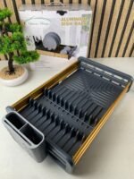 ⁦Egouttoir à Vaisselle Extensible en Aluminium Durable 62118 – مجفف أواني في المطبخ⁩ - الصورة ⁦9⁩
