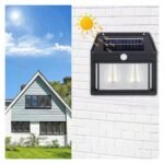 ⁦Double Lanterne Vintage Bougie, nouvelle lampe murale à induction solaire⁩ - الصورة ⁦3⁩