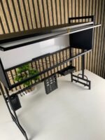 ⁦Égouttoir à vaisselle à 3 niveaux avec couvercle à poser sur l’évier – منظم أواني عصري للمطبخ⁩ - الصورة ⁦12⁩