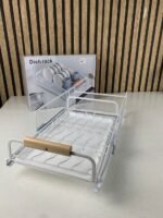 ⁦Égouttoir à vaisselle avec poignées en bois pour cuisine – منظم أواني داخل رف المطبخ⁩ - الصورة ⁦15⁩