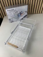 ⁦Égouttoir à vaisselle avec poignées en bois pour cuisine – منظم أواني داخل رف المطبخ⁩ - الصورة ⁦14⁩