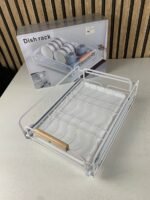 ⁦Égouttoir à vaisselle avec poignées en bois pour cuisine – منظم أواني داخل رف المطبخ⁩ - الصورة ⁦12⁩