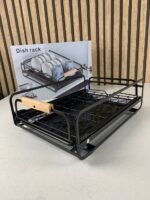 ⁦Égouttoir à vaisselle avec poignées en bois pour cuisine – منظم أواني داخل رف المطبخ⁩ - الصورة ⁦9⁩