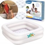 Baignoire Gonflable Carrée à Double Anneau Pour Bébé 86 x 86 x 25 cm Bestway 51116