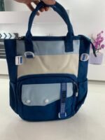 ⁦Ensemble de sacs d’école Kawai pour Enfants 2Pcs Avec Pochette Bleu Ciel – محفظة 2 قطع كاواي مع محفظة صغيرة أزرق فاتح⁩ - الصورة ⁦4⁩