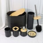 ⁦Ensemble de 6 accessoires de salle de bain design ovales – طقم أدوات الحمام من 6 قطع⁩ - الصورة ⁦6⁩