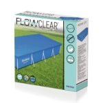 ⁦Grande bâche de piscine rectangulaire en polyéthylène 400 x 211 cm Bestway 58107 – غطاء مسبح⁩ - الصورة ⁦5⁩