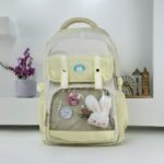 ⁦Sac à Dos Scolaire pour Enfants Style Kawaii BoShiKai Jaune – حقيبة ظهر مدرسية للأطفال أصفر⁩ - الصورة ⁦5⁩