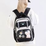 ⁦Sac à Dos Scolaire pour Enfants Style Kawaii BoShiKai Noir – حقيبة ظهر مدرسية للأطفال أسود⁩ - الصورة ⁦6⁩