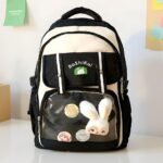 ⁦Sac à Dos Scolaire pour Enfants Style Kawaii BoShiKai Noir – حقيبة ظهر مدرسية للأطفال أسود⁩ - الصورة ⁦2⁩