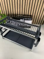 ⁦Egouttoir à Vaisselle en Aluminium de Haute Qualité 2 étages SX-842 – منظم أواني الغسيل⁩ - الصورة ⁦9⁩