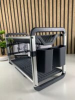 ⁦Egouttoir à Vaisselle en Aluminium de Haute Qualité 2 étages SX-842 – منظم أواني الغسيل⁩ - الصورة ⁦8⁩