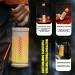⁦Lampe de camping design en nid d’abeille avec 3 couleurs variable rechargeable⁩ - الصورة ⁦7⁩