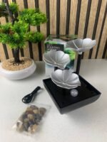 ⁦Fontaine décorative en forme de pétales avec lumières LED et pierres – نافورة مياه بعدة طبقات⁩ - الصورة ⁦8⁩