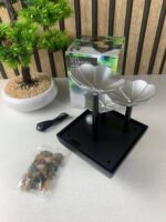 ⁦Fontaine décorative en forme de pétales avec lumières LED et pierres – نافورة مياه بعدة طبقات⁩ - الصورة ⁦7⁩