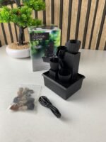 ⁦Fontaine à eau cascade avec éclairage LED pour décoration intérieure et ambiance V5⁩ - الصورة ⁦6⁩