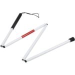 ⁦Béquille de personnes handicapées visuelles canne aveugle en aluminium pliable et facile⁩ - الصورة ⁦3⁩