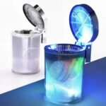 ⁦Cendrier Ciga-rete avec couvercle anti-odeur à éclairage coloré⁩ - الصورة ⁦5⁩