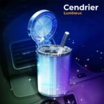 Cendrier Ciga-rete avec couvercle anti-odeur à éclairage coloré