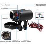 ⁦Chargeur USB 12 V pour guidon de moto avec prise allume-cig–are – مقبس طاقة لدرجات النارية⁩ - الصورة ⁦3⁩