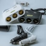 ⁦Chargeur de voiture avec 2 USB et 3 allume-cigare 5V⁩ - الصورة ⁦2⁩