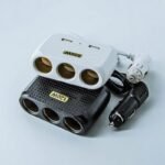⁦Chargeur de voiture avec 2 USB et 3 allume-cigare 5V⁩ - الصورة ⁦3⁩