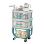 ⁦Chariot de Rangement à Roulette 3 Niveaux – سلة تنظيم أغراض متنقلة⁩ - الصورة ⁦3⁩