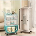 ⁦Chariot de Rangement à Roulette 3 Niveaux – سلة تنظيم أغراض متنقلة⁩ - الصورة ⁦2⁩