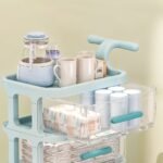 ⁦Chariot de Rangement à Roulette 3 Niveaux – سلة تنظيم أغراض متنقلة⁩ - الصورة ⁦4⁩