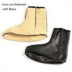 ⁦Paire de Chaussettes Chaudes d’hiver unisexes en cuir zippées⁩ - الصورة ⁦6⁩