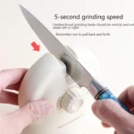 ⁦Aiguiseur de Cou-teaux et Ciseaux 3en1 avec Sélecteur Rotatif – أداة شحذ السكا-كين والمقص⁩ - الصورة ⁦2⁩