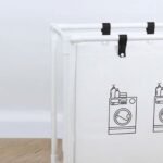 ⁦Panier à linge sur roulettes pour vêtements sales en salle de bain – سلة تجميع الملابس الغسيل⁩ - الصورة ⁦6⁩