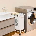 ⁦Panier à linge sur roulettes pour vêtements sales en salle de bain – سلة تجميع الملابس الغسيل⁩ - الصورة ⁦5⁩