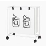 ⁦Panier à linge sur roulettes pour vêtements sales en salle de bain – سلة تجميع الملابس الغسيل⁩ - الصورة ⁦3⁩