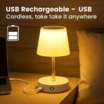 ⁦Lampe de chevet télescopique LED rechargeables lumière chaude – مصباح تيليسكوبي بإضاءة دافئة⁩ - الصورة ⁦5⁩
