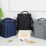 ⁦Sac à déjeuner isotherme de grande capacité avec bandoulière⁩ - الصورة ⁦4⁩