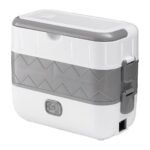 ⁦Boîte à Lunch Électrique Portable avec 2 Récipients Amovibles en Acier Inoxydable – علبة تسخين طعام⁩ - الصورة ⁦5⁩