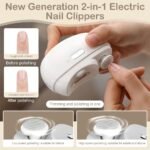 ⁦Coupe-ongles électrique 2 en 1 avec lumière LED – جهاز تقليم الأظافر للصغار والكبار⁩ - الصورة ⁦3⁩