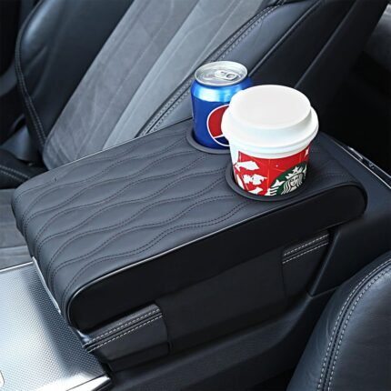 Housse d’accoudoir de voiture avec porte-gobelet