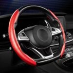 ⁦Housse de volant en fibre de carbone confortable et anti-dérapant – غطاء عجلة القيادة⁩ - الصورة ⁦2⁩