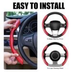⁦Housse de volant en fibre de carbone confortable et anti-dérapant – غطاء عجلة القيادة⁩ - الصورة ⁦4⁩