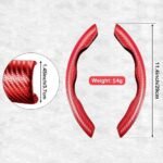 ⁦Housse de volant en fibre de carbone confortable et anti-dérapant – غطاء عجلة القيادة⁩ - الصورة ⁦5⁩