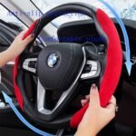 ⁦Housse de volant séparée tissue alcantara antidérapant – غطاء عجلة القيادة⁩ - الصورة ⁦6⁩