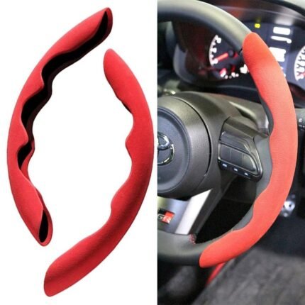 Housse de volant séparée tissue alcantara antidérapant – غطاء عجلة القيادة