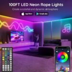 ⁦Bande LED Néon Flexible RGB 5m avec Bluetooth et USB – شريط إضاءة نيون مرن بطول 5 أمتار مع بلوتوث⁩ - الصورة ⁦2⁩