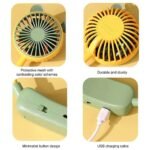 ⁦Ventilateur de Cou Portable 2 Vitesses Rechargeable par USB – مروحة عنق⁩ - الصورة ⁦5⁩