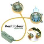 Ventilateur de Cou Portable 2 Vitesses Rechargeable par USB – مروحة عنق