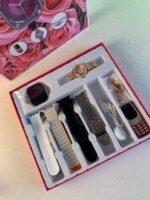 ⁦Pack Smartwatch Ultra X2 avec 7 Bracelets Montre pour Femmes – طقم ساعة ذكية وساعة نسائية مع هاتف حجم صغير⁩ - الصورة ⁦9⁩